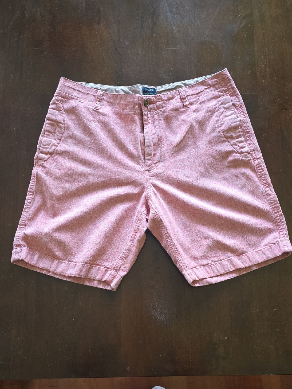 Men's J. Crew Gramercy Pink Linen Cotton Blend Shorts